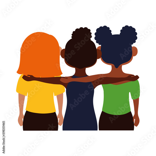 young interracial girls avatars characters