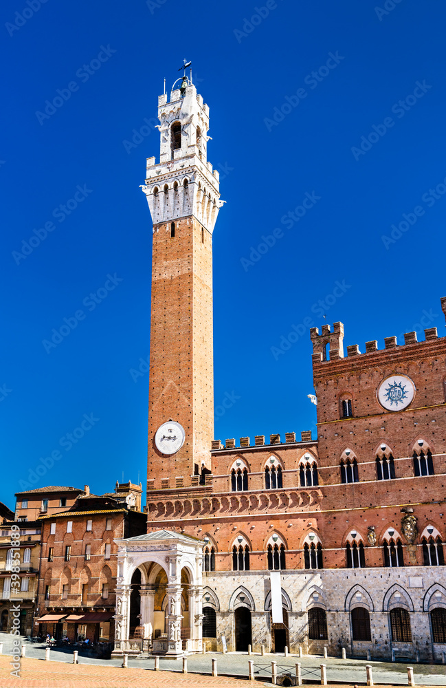 Torre del Mangia at Palazzo Pubblico in Siena - Tuscany, Italy