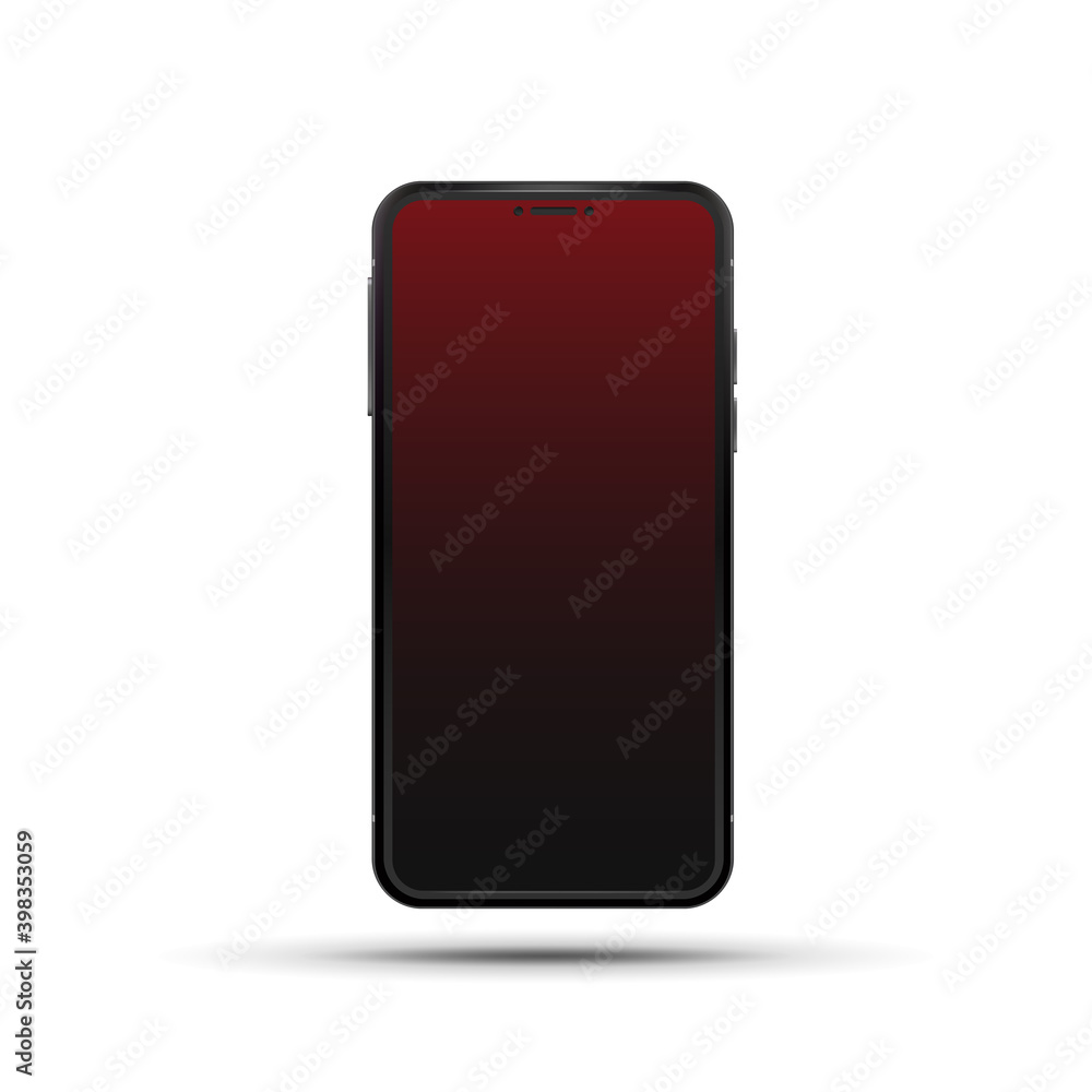 Mobile phone on a white background. . Technological background. Realistic vector illustration of mockup phone for banner or advertising. Vector. Mobile phone on a white background. . Technological background. Realistic vector illustration of mockup phone for banner or advertising. Vector.