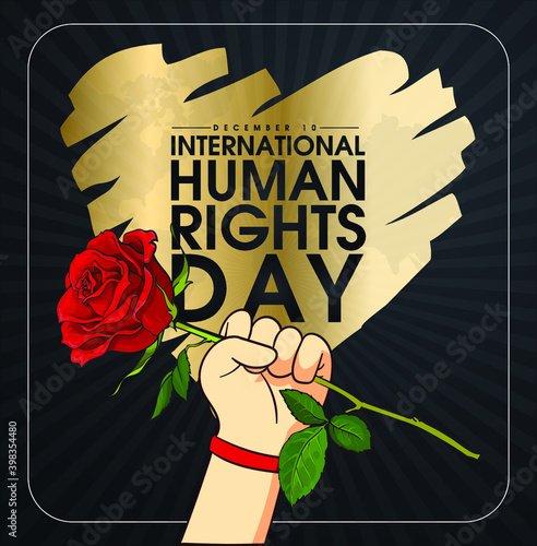 international human rights day. illustration.