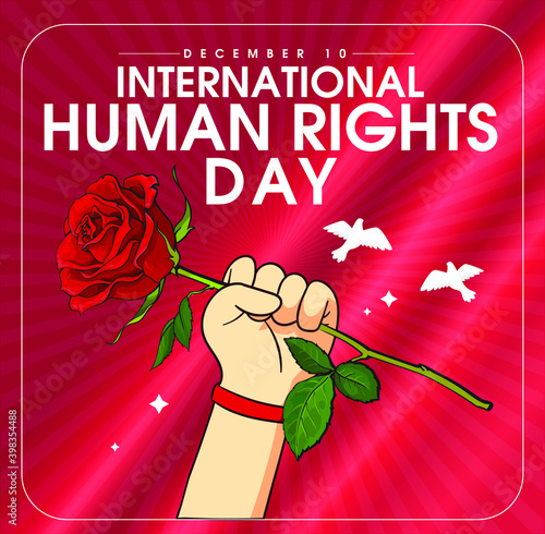 international human rights day. illustration.