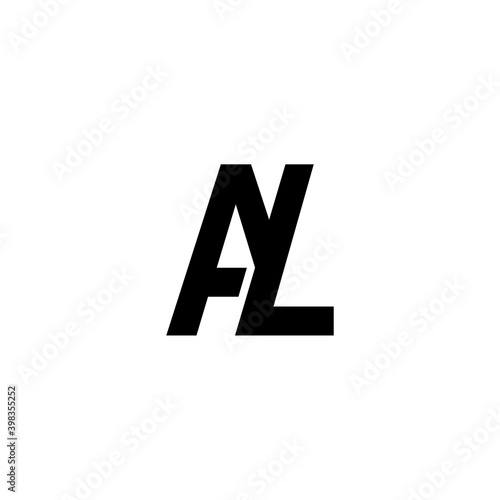 monogram logo, letter A and L design template