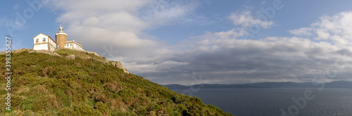 panorama view of the lighthouse at Fisterra in Galicia