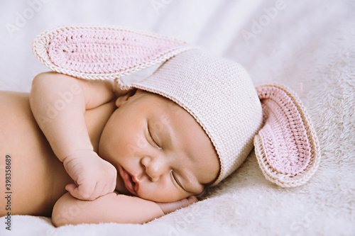 baby, newborn, child, cute, sleeping, infant, little, small, boy, portrait, beautiful, white, adorable, sleep, kid, blanket, hat, face, innocence, childhood, bed, feet, human, closeup, sweet