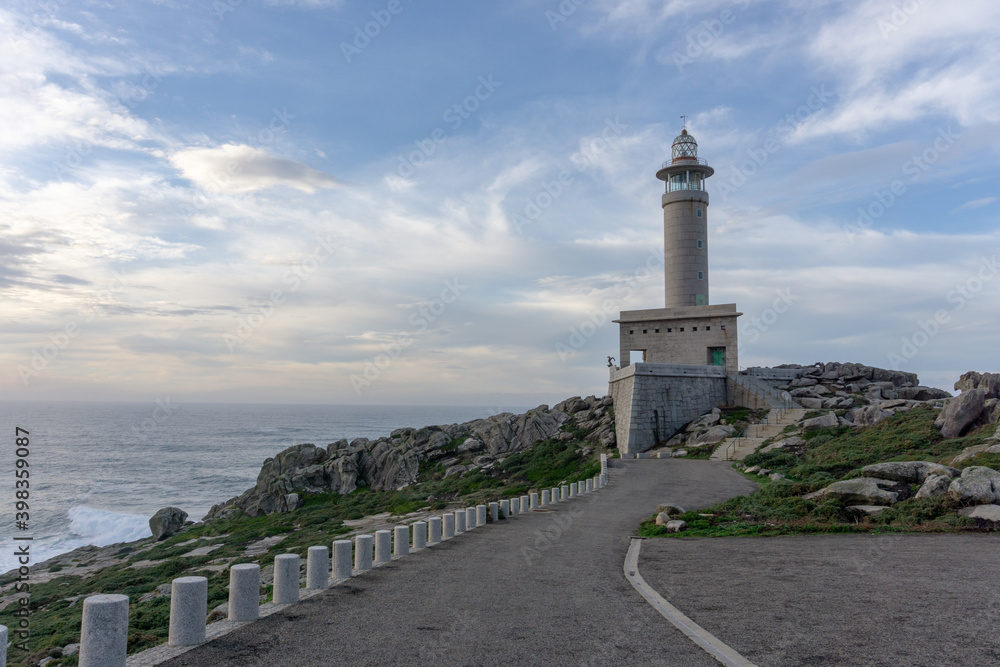 Punta Nariga lighthouse on the western coast of Galicia