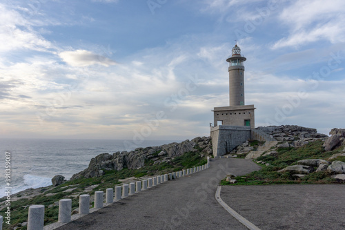 Punta Nariga lighthouse on the western coast of Galicia