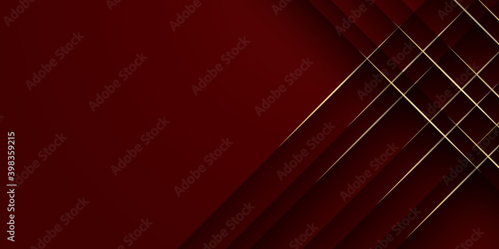 Luxury background design with red paper and golden light element decoration. Elegant shape vector layout template illustration for use cover magazine, poster, flyer, invitation, product packaging Luxury background design with red paper and golden light element decoration. Elegant shape vector layout template illustration for use cover magazine, poster, flyer, invitation, product packaging