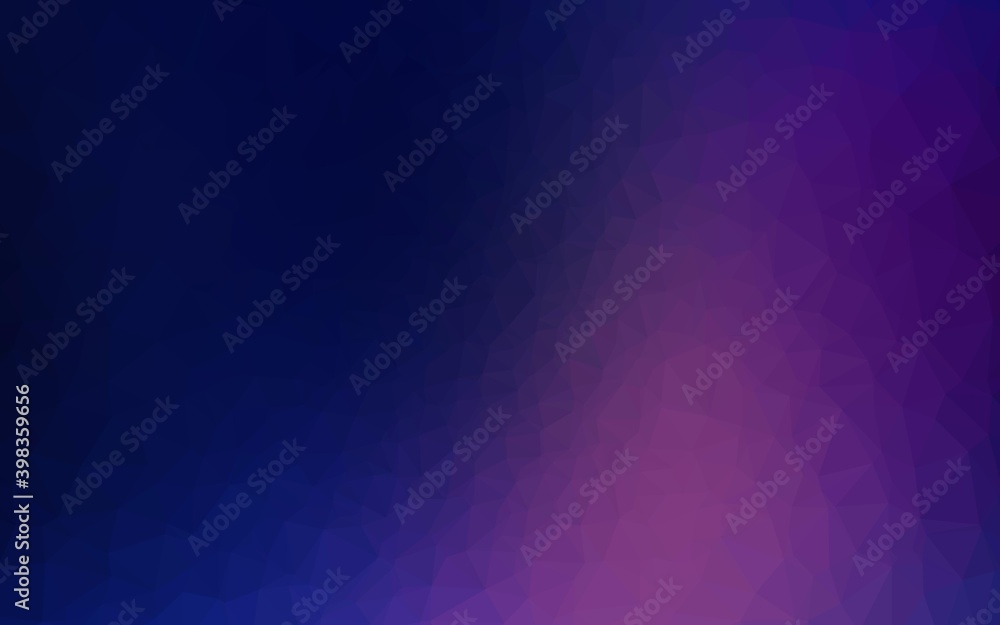 Dark Pink, Blue vector polygon abstract layout. Creative illustration in halftone style with gradient. The best triangular design for your business. Dark Pink, Blue vector polygon abstract layout. Creative illustration in halftone style with gradient. The best triangular design for your business.