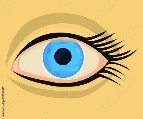 A blue eye.