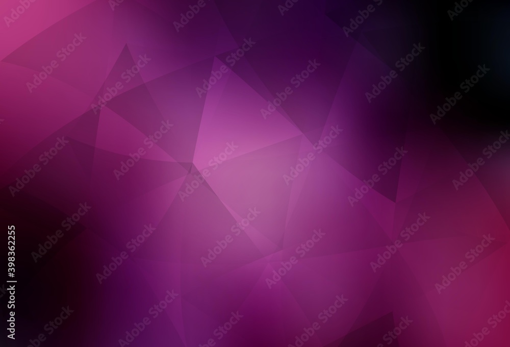 Dark Purple, Pink vector polygon abstract layout. Dark Purple, Pink vector polygon abstract layout.