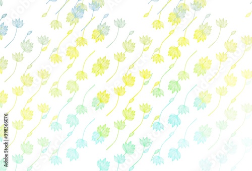 Light Green, Yellow vector hand painted template.