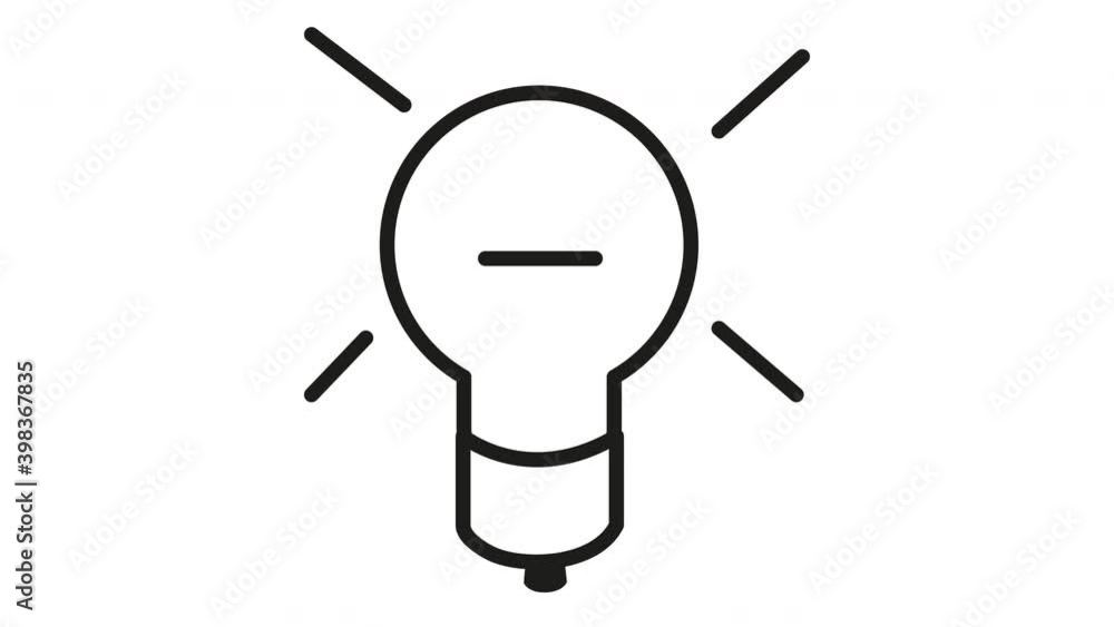 Animated light bulb on a white background. Line icon with a drawing of an idea or a light source. Stock 4k video about the startup, promotion, ingenious thoughts, and suggestions. Animated light bulb on a white background. Line icon with a drawing of an idea or a light source. Stock 4k video about the startup, promotion, ingenious thoughts, and suggestions.