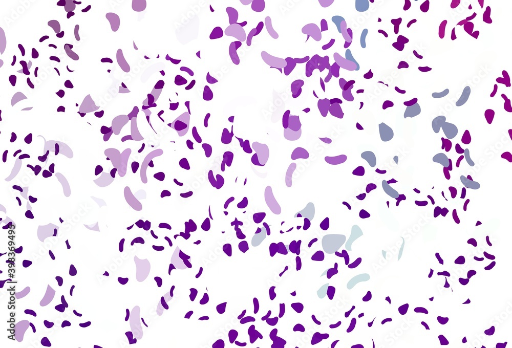 Light Purple vector pattern with chaotic shapes. Light Purple vector pattern with chaotic shapes.