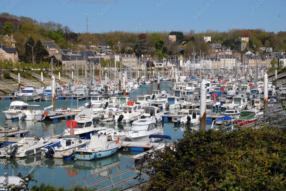 Ville de Saint-Valéry-en-Caux, département de Seine-Maritime, France