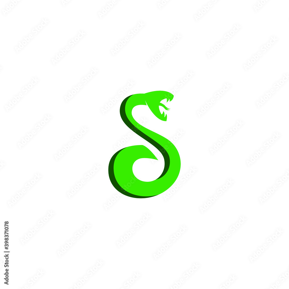 illustration vector graphic of the snake forms the letter s fit for logo illustration vector graphic of the snake forms the letter s fit for logo