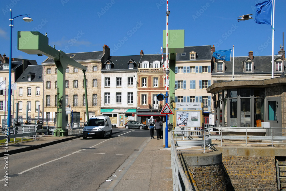 Naklejka premium Ville de Saint-Valéry-en-Caux, département de Seine-Maritime, France