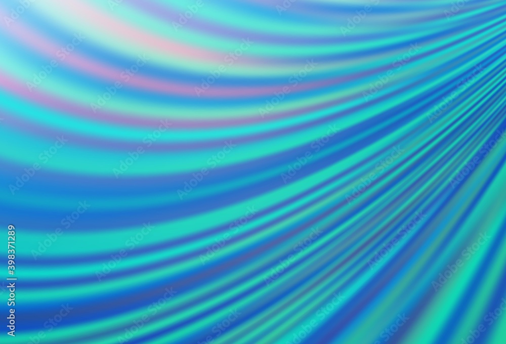Light BLUE vector template with bent ribbons. Light BLUE vector template with bent ribbons.