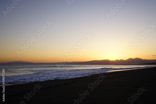 夕焼けと海1