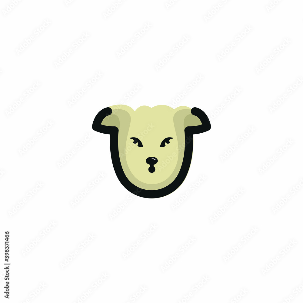 Naklejka premium Goat head line icon, outline vector sign, linear pictogram isolated on white. Symbol, logo illustration
