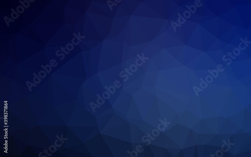 Dark BLUE vector abstract polygonal cover. An elegant bright illustration with gradient. Elegant pattern for a brand book.