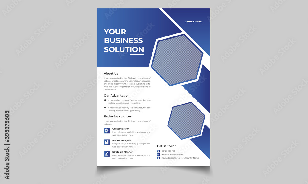 A4 creative business flyer template Vector in illustrator. A4 creative business flyer template Vector in illustrator.
