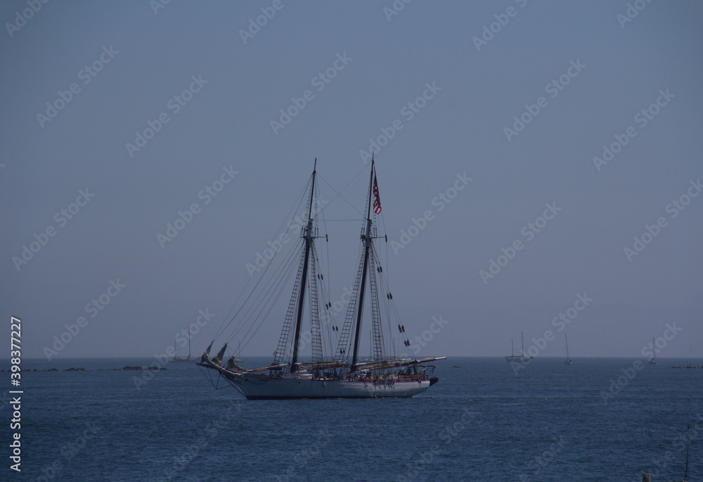 Two masted sailing vessel
