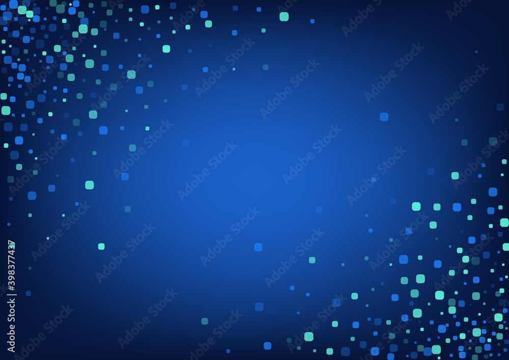 Blue Particle Celebrate Blue Vector Background. 