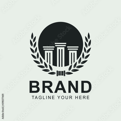 Law Firm,Law Office, Lawyer services, Luxury vintage crest logo, Vector logo template