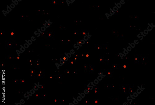 Dark orange vector texture in poly style with circles, cubes.