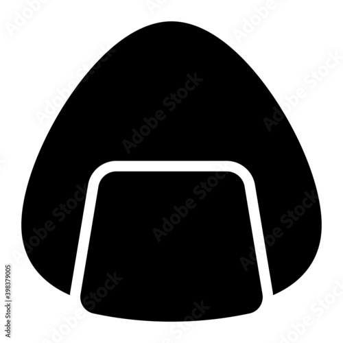 onigiri icon with glyph style. Suitable for website design, logo, app and UI.