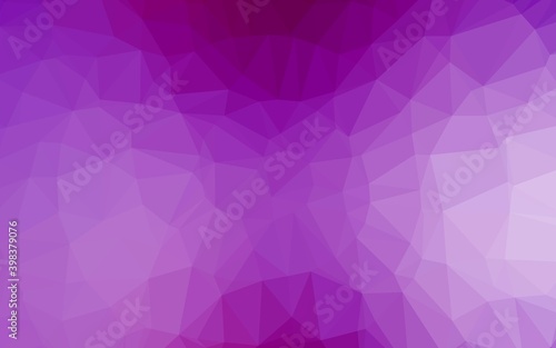 Light Purple vector polygon abstract backdrop. Glitter abstract illustration with an elegant design. Elegant pattern for a brand book.
