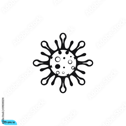 Icon vector graphic of virus, good for template illustration