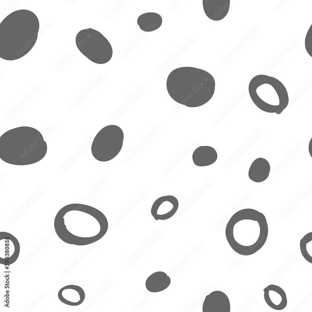 Doodle dots seamless pattern. Hand drawn circles background. Monochrome texture. Doodle dots seamless pattern. Hand drawn circles background. Monochrome texture.
