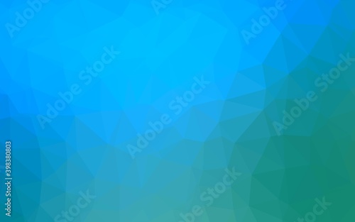 Light Blue, Green vector blurry triangle pattern. Colorful abstract illustration with gradient. Completely new design for your business.