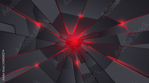 Black and Red Metal Crack Background