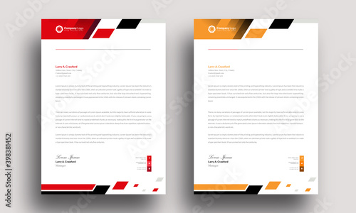 modern design template professional mordent letterhead template design creative clean business letterhead concept design