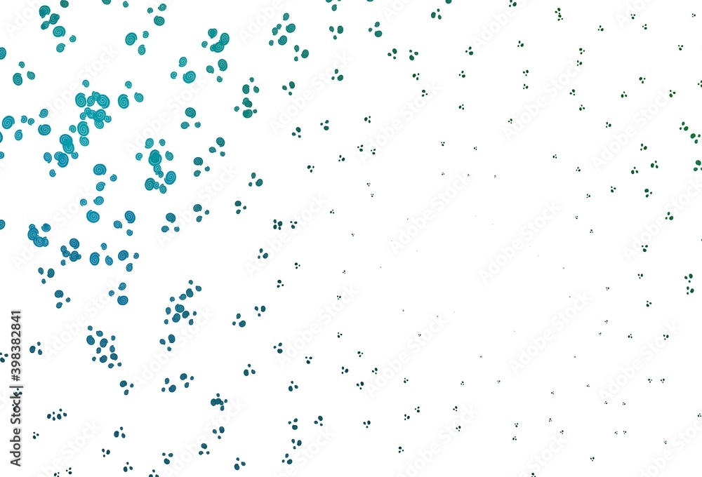 Light Blue, Green vector background with lava shapes. Light Blue, Green vector background with lava shapes.
