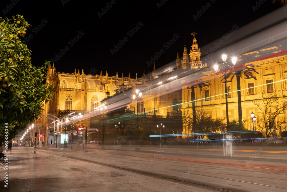 cathedral and giralda tower in seville spain