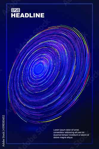 Color spiral coil, network technology big data abstract background.