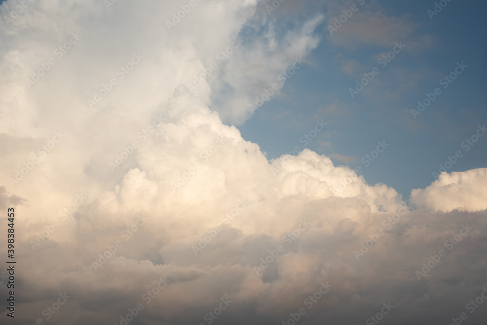 Beautiful sky background. Light blue sky with dramatic orang, pink, and gray clouds. Perfect for sky replacement. High quality photo Beautiful sky background. Light blue sky with dramatic orang, pink, and gray clouds. Perfect for sky replacement. High quality photo