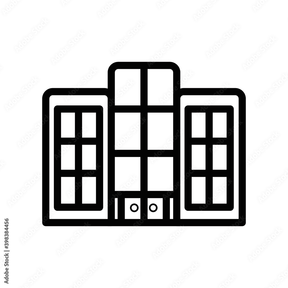Linear vector skyscraper on white background. Architecture of urban elements, office skyscrapers on a white background. Elements for the web, and advertising Linear vector skyscraper on white background. Architecture of urban elements, office skyscrapers on a white background. Elements for the web, and advertising