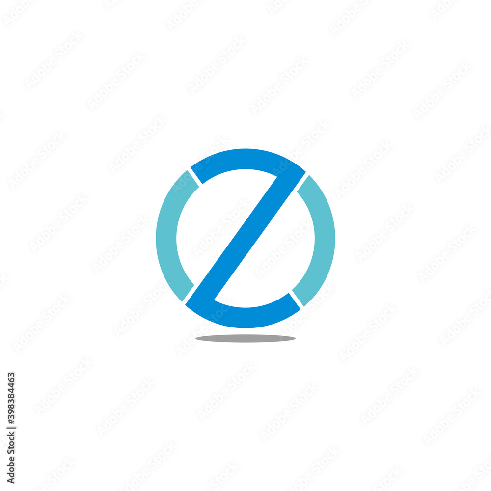 letter oz circle geometric simple design logo vector letter oz circle geometric simple design logo vector