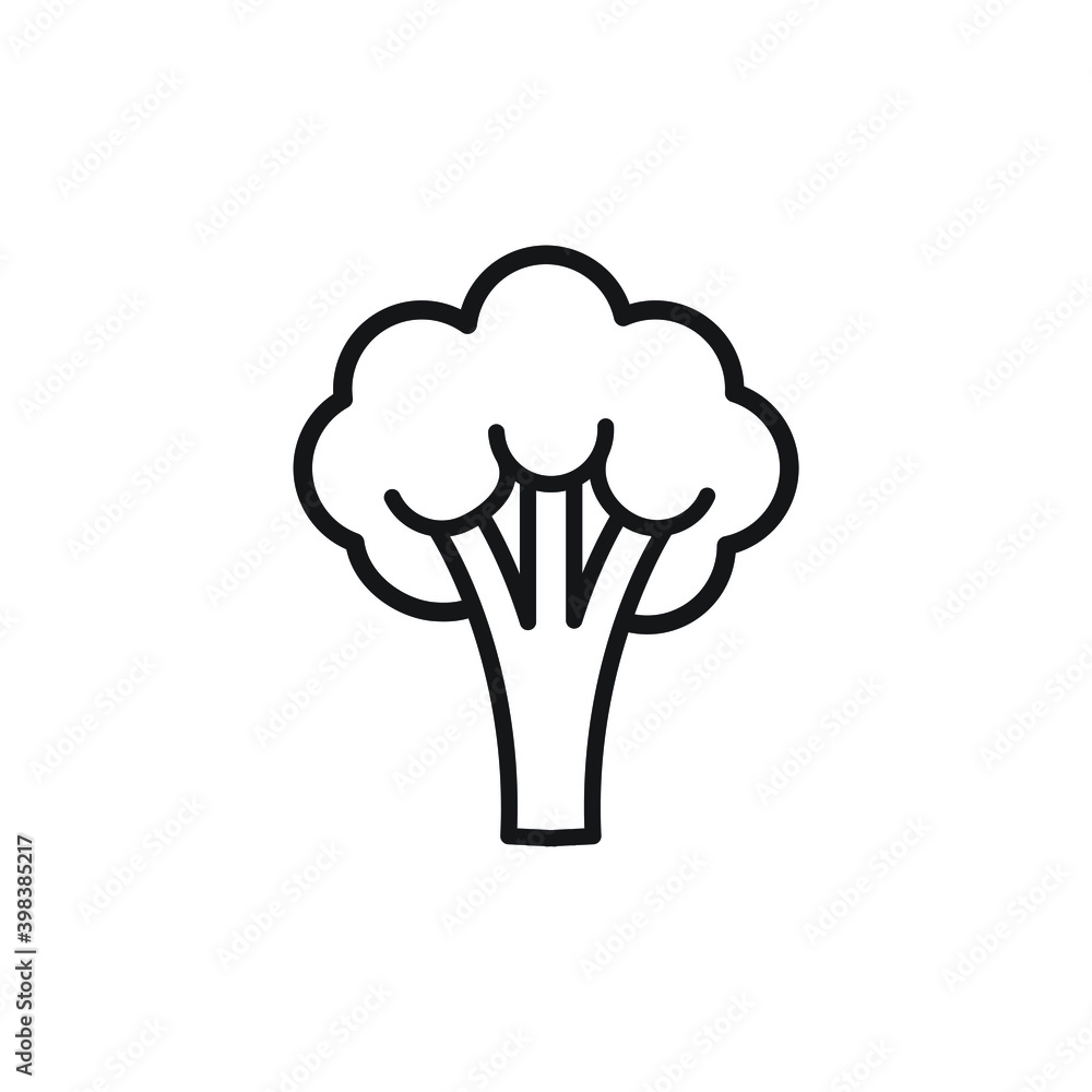 Broccoli icon design isolated on white background. vector illustration Broccoli icon design isolated on white background. vector illustration