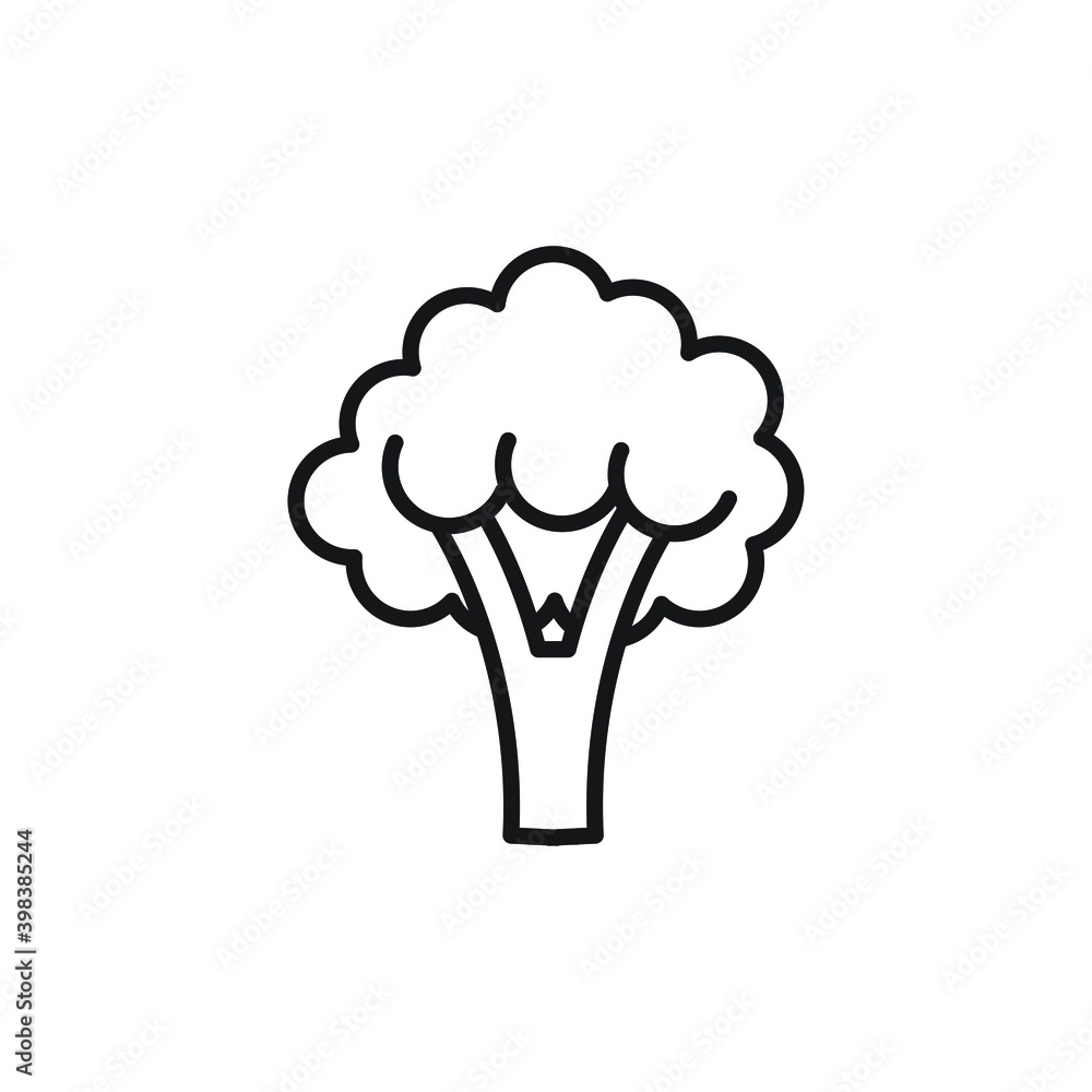 Broccoli icon design isolated on white background. vector illustration Broccoli icon design isolated on white background. vector illustration