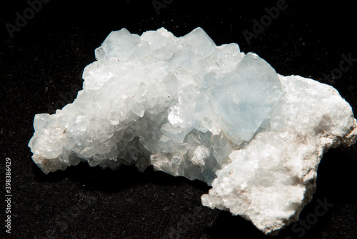 blue celestine mineral photo