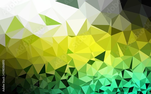 Light Green  Yellow vector low poly cover. A completely new color illustration in a vague style. Template for a cell phone background.