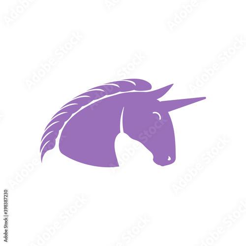 Unicorn icon design template vector isolated illustration