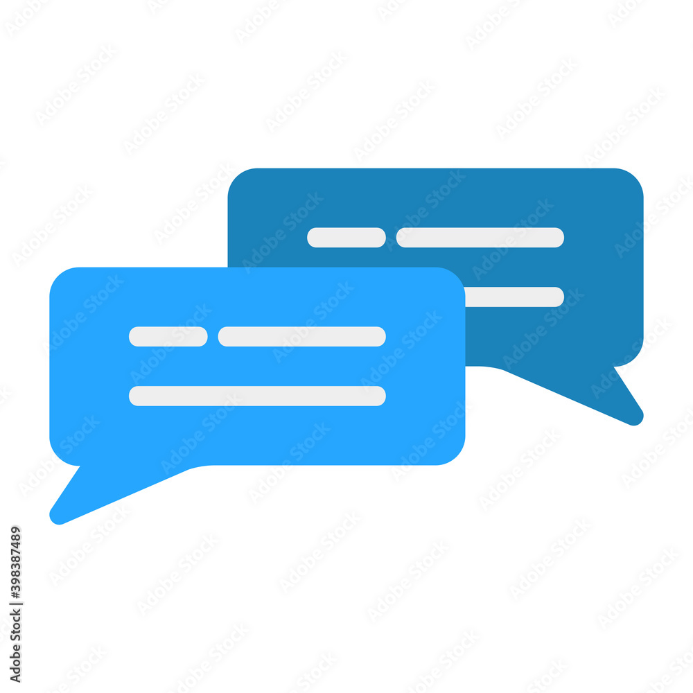Chat icon vector illustration in flat style for any projects Chat icon vector illustration in flat style for any projects