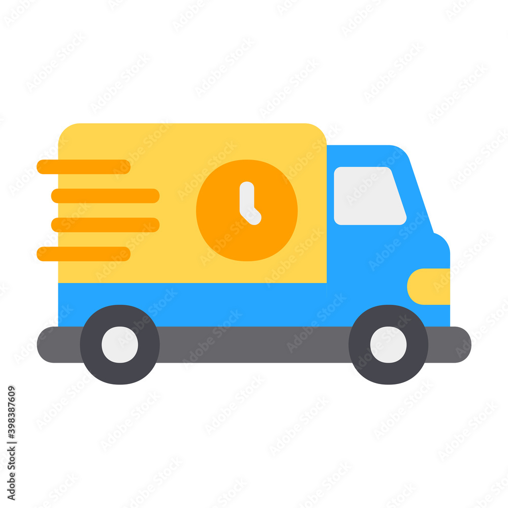 Fast Delivery icon vector illustration in flat style for any projects Fast Delivery icon vector illustration in flat style for any projects