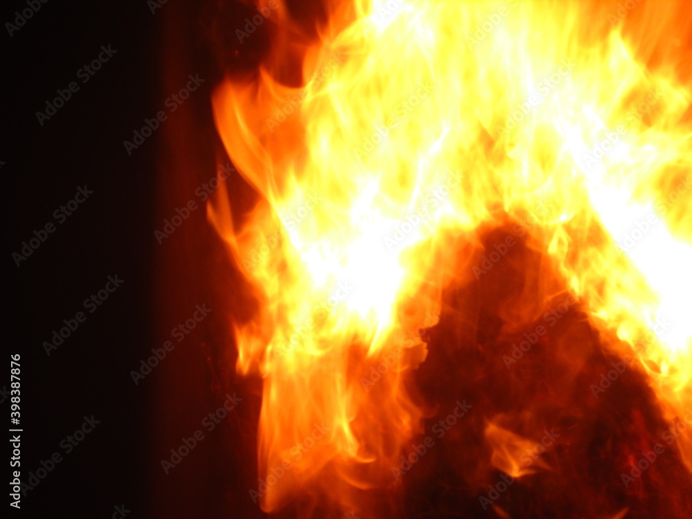 Fototapeta premium fire in the fireplace